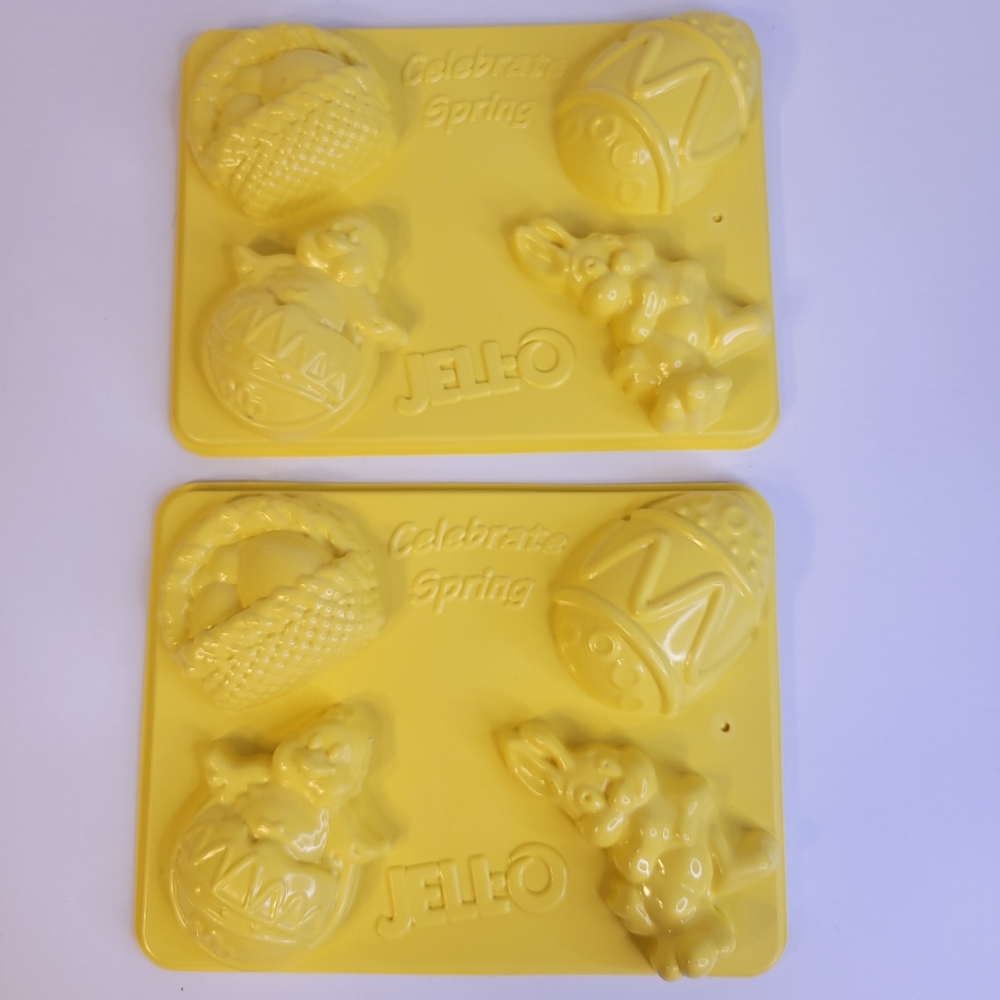 Jello Easter Molds Bunny Basket Chick Egg Set Of 2